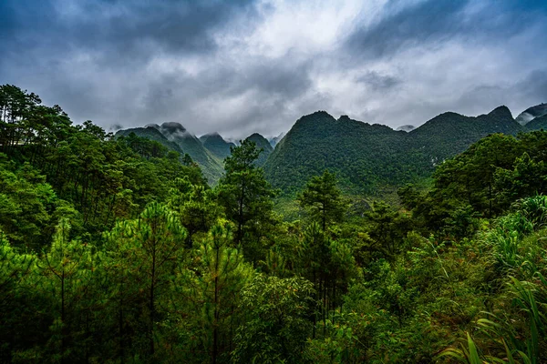 Bergsväg Vacker Dal Giang Provinsen Vietnam — Stockfoto