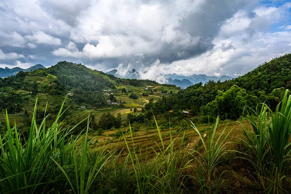 Bergsväg Vacker Dal Giang Provinsen Vietnam — Stockfoto