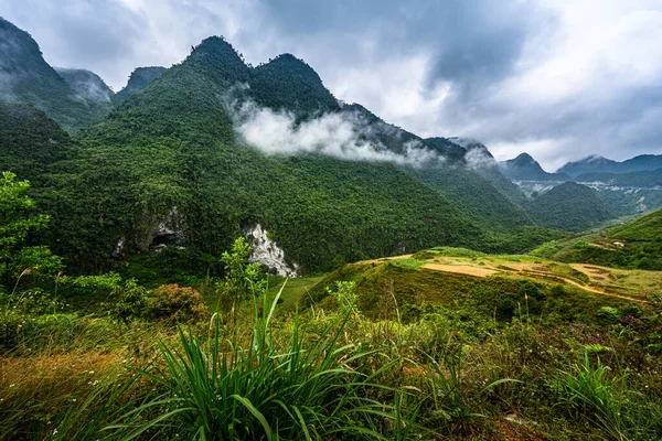 Mountain Road Beautiful Valley Giang Province Vietnam — Stock Photo, Image