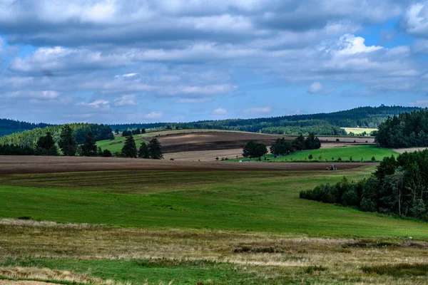 Hermoso Paisaje Verde Diverso Región República Checa Vysocina — Foto de Stock