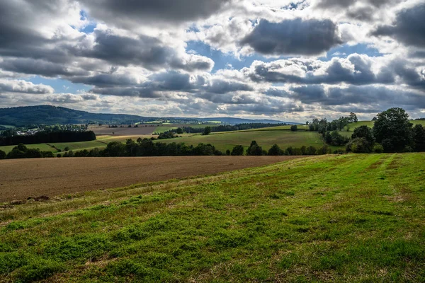 Hermoso Paisaje Verde Diverso Región República Checa Vysocina — Foto de Stock