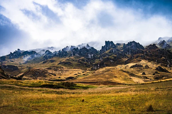 Diverse Central Landscape Mountains Valleys Canyons South America Ecuador — Stock Photo, Image