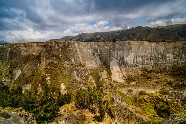 Ekvador Güney Amerika Sındaki Vadi Kanyonlardan Oluşan Dağlarla Çeşitli Merkezi — Stok fotoğraf