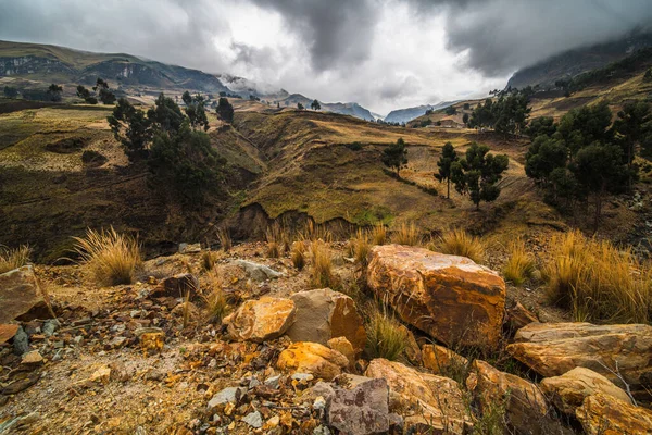 Diverse Central Landscape Mountains Valleys Canyons South America Ecuador — Stock Photo, Image