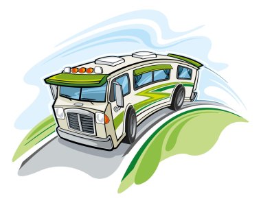 Illustration of Recreational vehicle clipart
