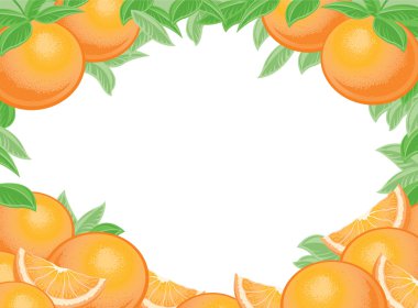 Taze portakal çerçeve