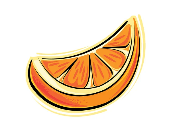 Rebanada fresca de naranja — Vector de stock