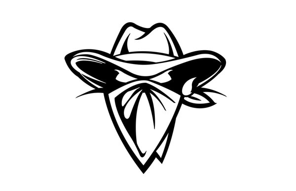 Страшный череп ковбоя
