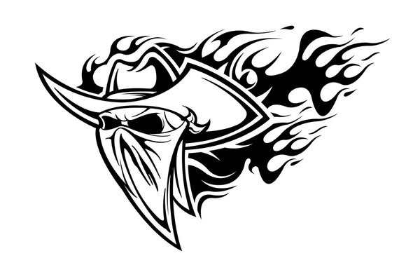 Страшный череп ковбоя
