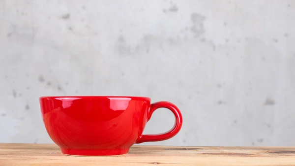 A bright red cup