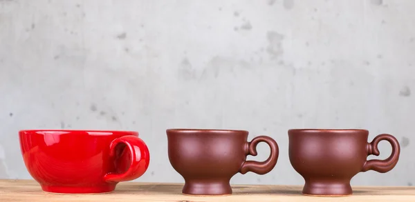 Satu set cangkir keramik — Stok Foto