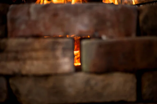 Fogo Lareira Conforto Calor Silêncio Mais Seguro — Fotografia de Stock