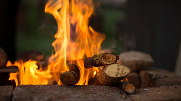 Fogo Lareira Conforto Calor Silêncio Mais Seguro — Fotografia de Stock