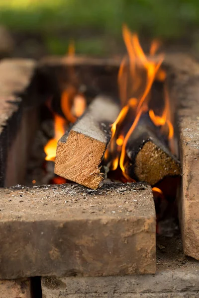 Fuoco Del Focolare Comfort Calore Nel Silenzio Più Sicuro — Foto Stock