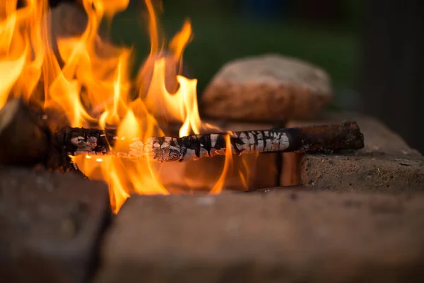 Fogo Lareira Conforto Calor Silêncio Mais Seguro — Fotografia de Stock