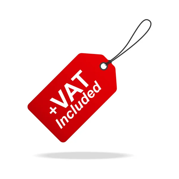 Vat Incluido Etiqueta Aislada Ilustración Del Vector Fondo Blanco — Archivo Imágenes Vectoriales