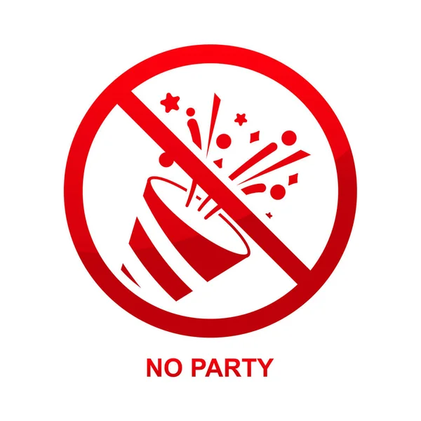 Party Sign Isolated White Background Vector Illustration — Stock Vector