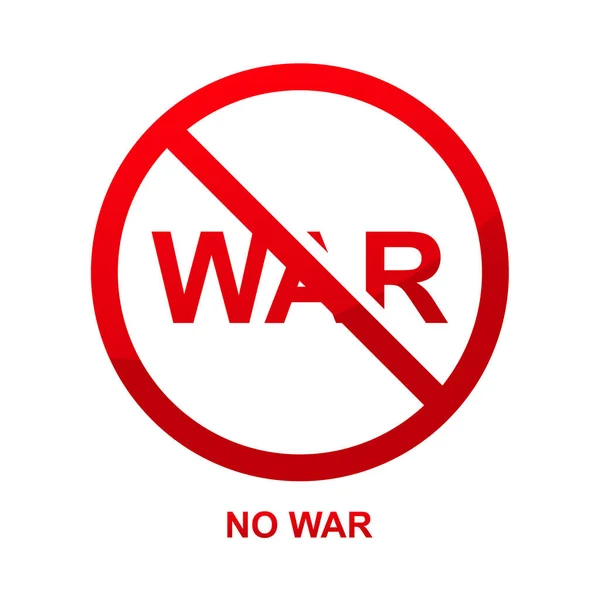 Κανένα Σύμβολο Πολέμου Δεν Απομονώθηκε Λευκή Διανυσματική Απεικόνιση Φόντου — Διανυσματικό Αρχείο