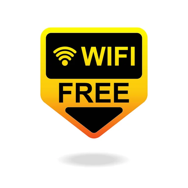 Free Wifi Zone Sign Isolated White Background Vector Illustration — Vector de stock
