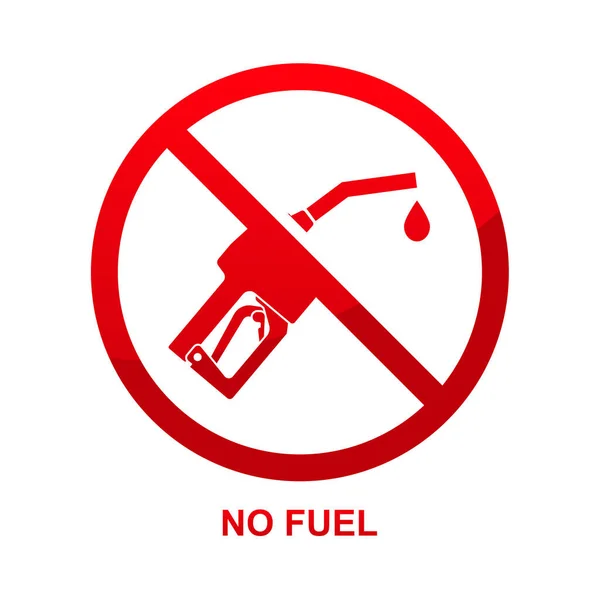 Aucun Panneau Carburant Isolé Sur Fond Blanc Illustration Vectorielle — Image vectorielle