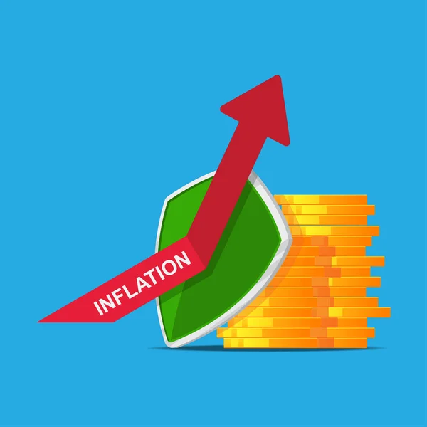 Defensa Inflado Concepto Vector Ilustración — Archivo Imágenes Vectoriales