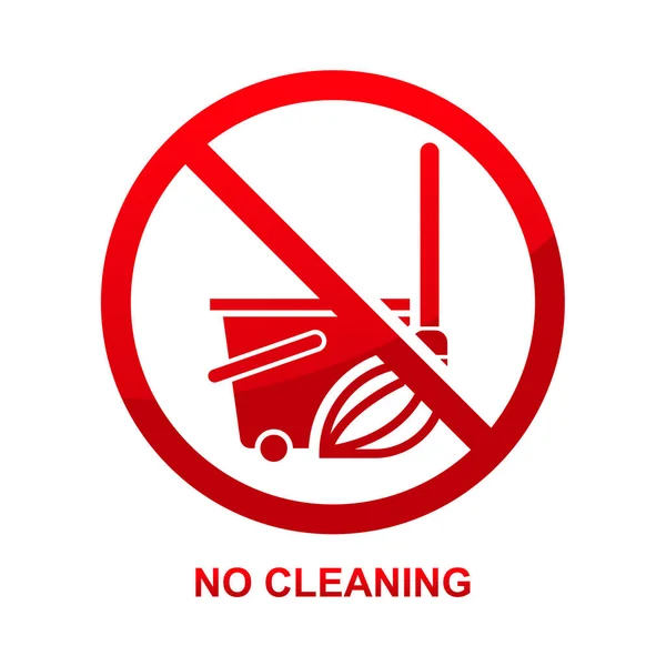 Cleaning Sign Isolated White Background Vector Illustration — Stock Vector