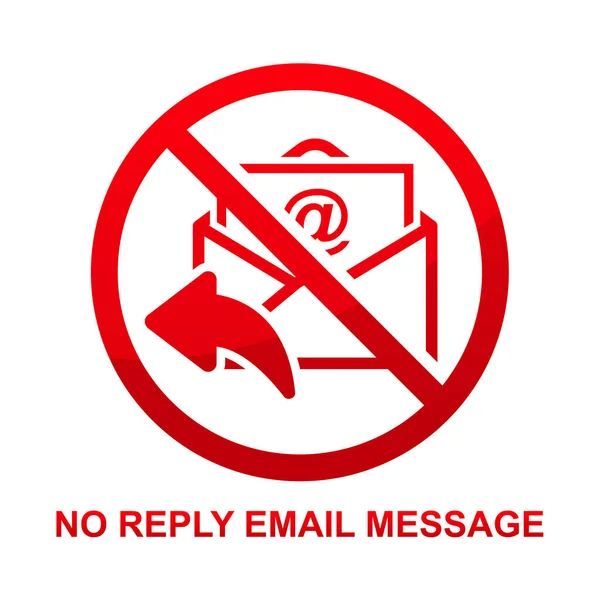 Δεν Υπάρχει Σήμα Μηνύματος Απάντησης Email Απομονωμένο Λευκό Φόντο Διανυσματική — Διανυσματικό Αρχείο