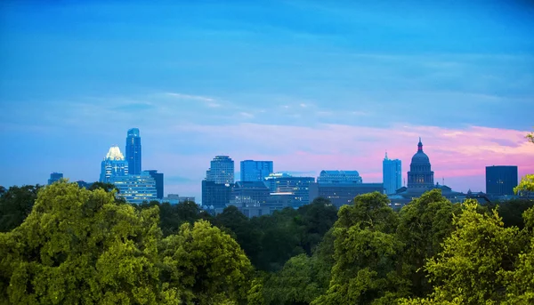 Skyline of Austin at dusk — Stock Photo, Image