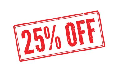 Beyaz üzerine kırmızı lastik damgası kapalı % 25