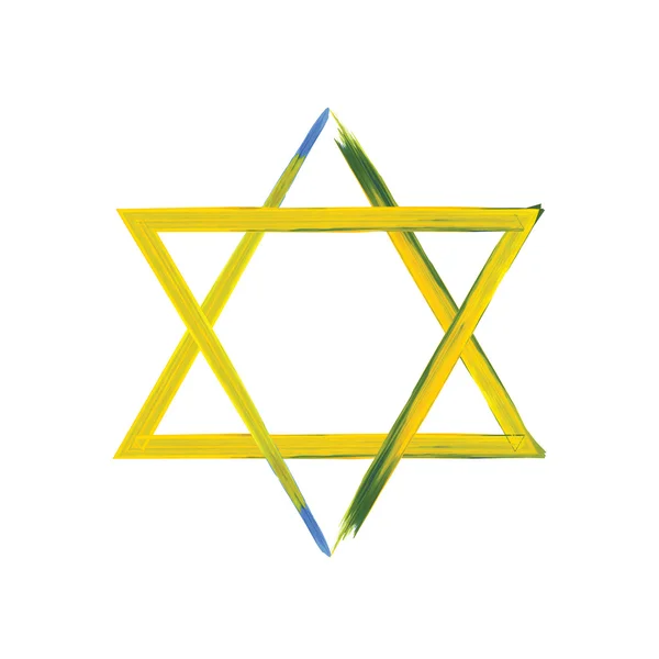 Star of David tabelada beyaz — Stok Vektör