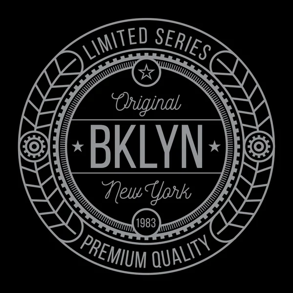 New York Brooklyn typography — Stock Vector