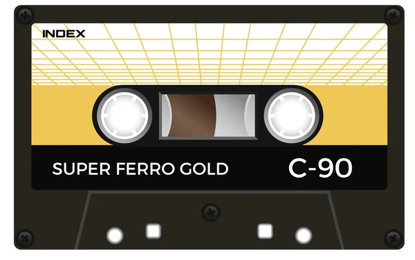 ビンテージ カセット テープ — ストックベクタ