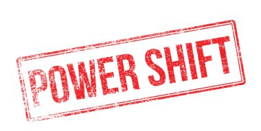 Shift kırmızı lastik damgası beyaz güç