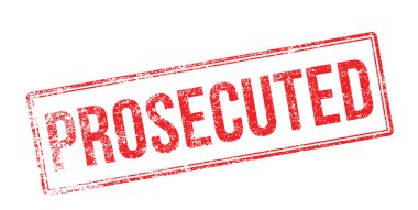 Beyaz kovuşturmaya kırmızı lastik damgası