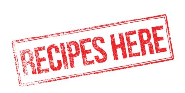 Yemek tarifleri burada kırmızı lastik damgası beyaz