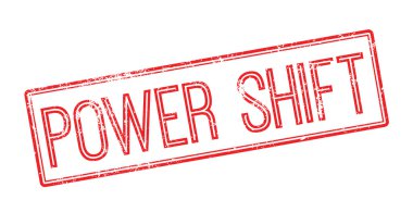 Shift kırmızı lastik damgası beyaz güç