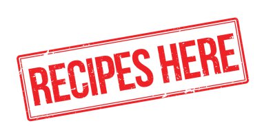 Yemek tarifleri burada kırmızı lastik damgası beyaz