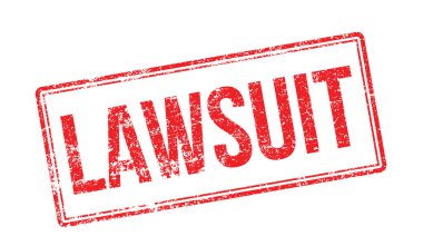 Dava kırmızı lastik damgası beyaz