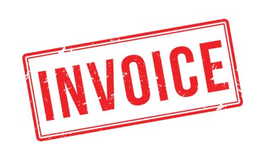 Beyaz üzerine kırmızı lastik damgası fatura