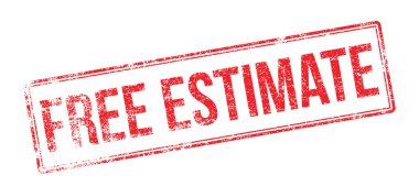 Tahmin kırmızı lastik damgası beyaz üzerine ücretsiz