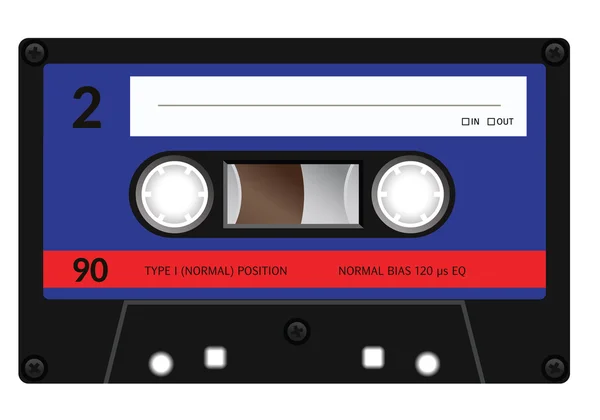 Ruban de cassette vintage — Image vectorielle