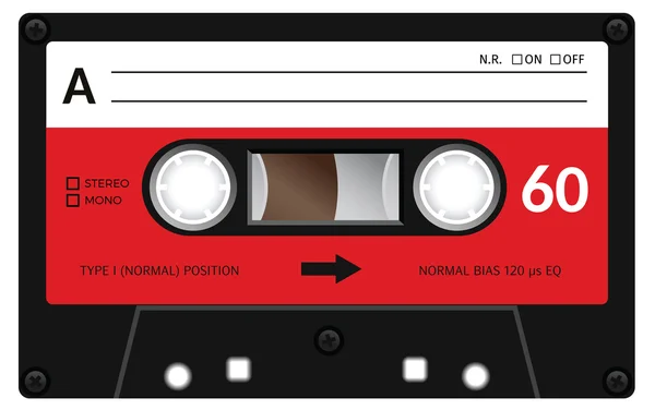 Vintage cassette tape — Stock Vector