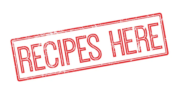 Yemek tarifleri burada kırmızı lastik damgası beyaz