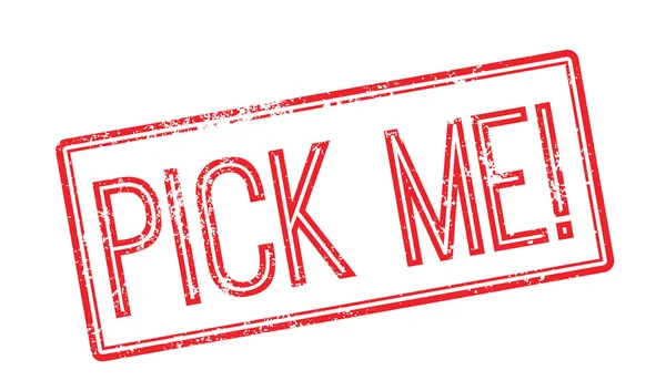 Beni seç! Beyaz üzerine kırmızı lastik damgası