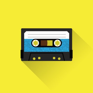 Kaset simgesi düz stil