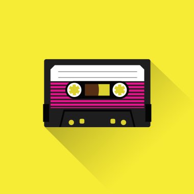 Kaset simgesi düz stil