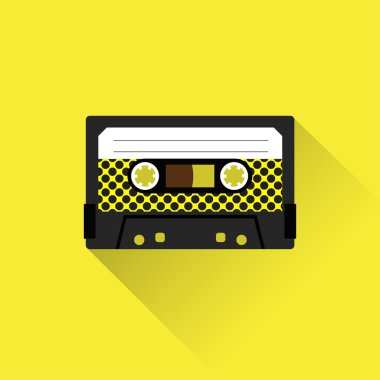 Kaset simgesi düz stil