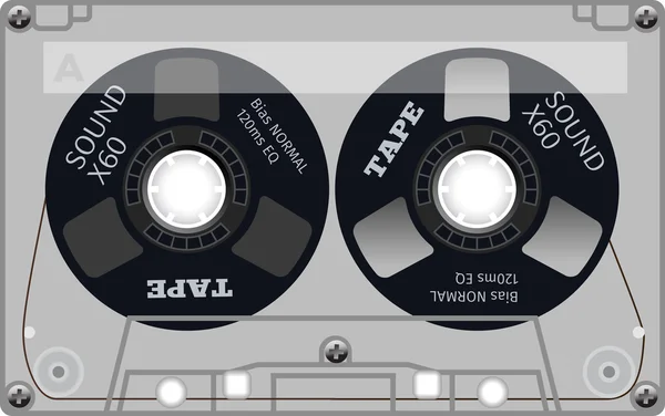 Casete de audio plástico retro — Vector de stock