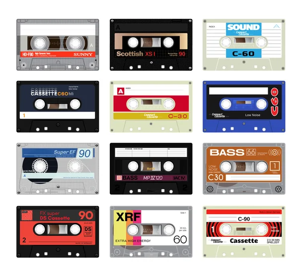 Ruban de cassette vintage — Image vectorielle