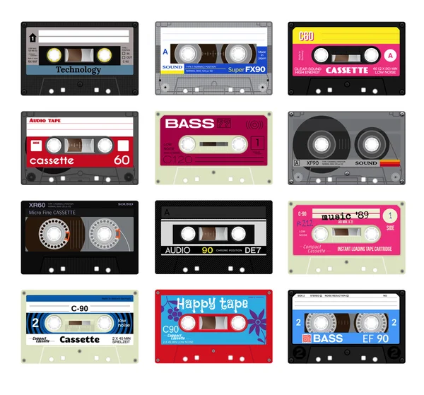 Vintage cassette tape — Stock Vector